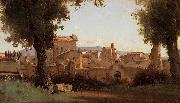 camille corot, View from the Farnese Gardens